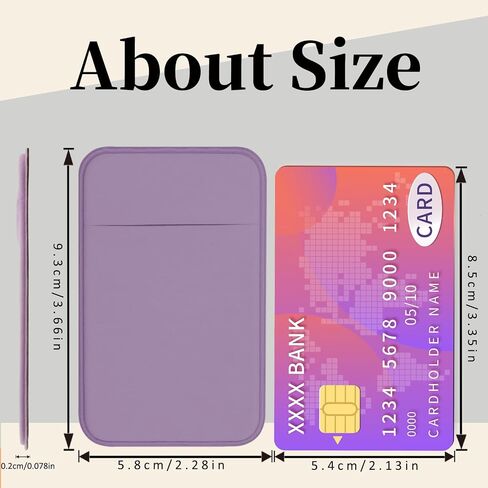 3 Pack Adhesive Phone Wallet Case Card Holder, Cell Phone Pocket Sleeve Stick on Back of Phones, Can Hold Credit/ID/Business Card for iPhone and All Smartphones - Pink in Kuwait