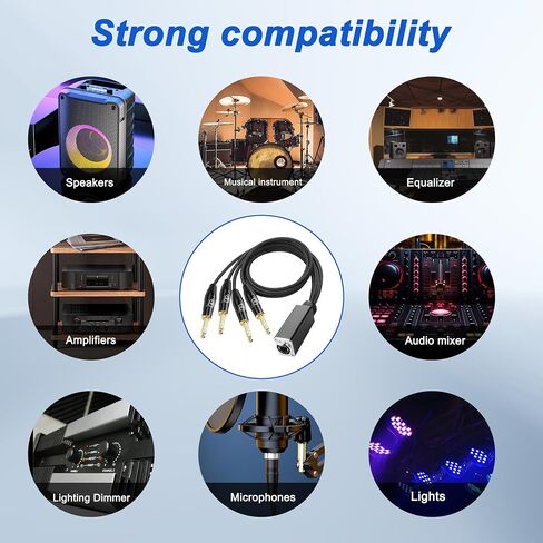 XMSJSIY 4 Channel Multi Audio Snake Box 4 * 6.35mm 1/4" TRS Stereo Female to RJ45 Ethercon Female Extender Over Cat5/6 Ethercon for Stage Sound and Recording Studio -1 Pcs in Saudi Arabia