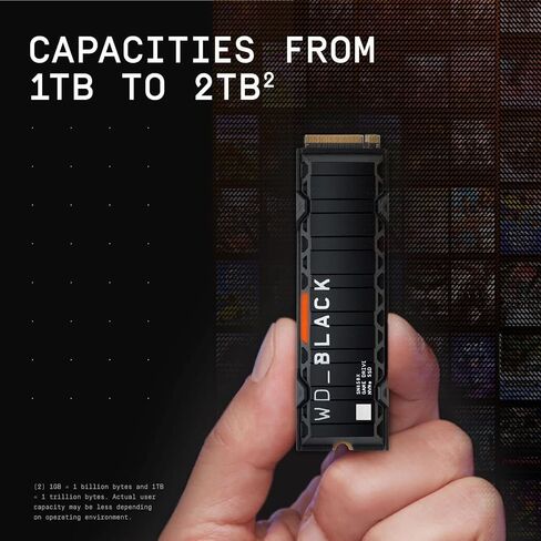 WD_BLACK 4TB SN850X NVMe Internal Gaming Solid State Drive with Heatsink - Works with PlayStation 5, Gen4 PCIe, M.2 2280, Up to 7,300 MB/s - WDS400T2XHE in Saudi Arabia
