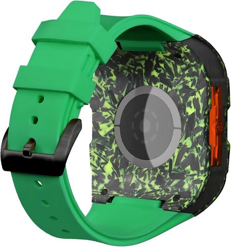 iWatch Band with Case Compatible with Apple Watch Ultra/Ultra2 49mm /45mm iWatch Series 9/8/7 Band Carbon Fiber Protective Cover Silicone Strap Smartwatch for Men iWatch Ultra Case in Saudi Arabia
