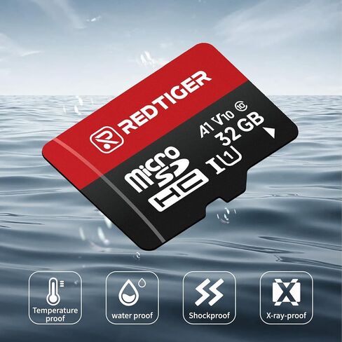 REDTIGER High Speed 128GB Micro SD Card with Adapter, microSDXC UHS-I Class 10, U3, V30 A1, Support for Dash Cam and 4K Video Recording in Saudi Arabia