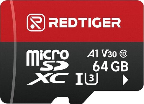 REDTIGER High Speed 128GB Micro SD Card with Adapter, microSDXC UHS-I Class 10, U3, V30 A1, Support for Dash Cam and 4K Video Recording in Saudi Arabia