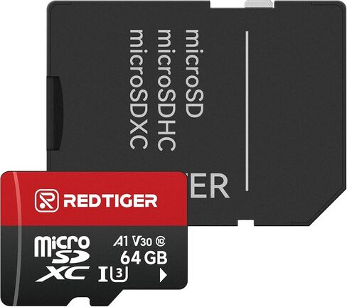 REDTIGER High Speed 128GB Micro SD Card with Adapter, microSDXC UHS-I Class 10, U3, V30 A1, Support for Dash Cam and 4K Video Recording in Saudi Arabia