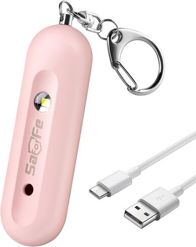 Personal Safety Alarm - Waterproof Rechargeable Security Alarm - 140dB Extra Loud Siren & Strobe Light - Self Defense Keychain - Gift for Women, Teenagers, College Girls, Seniors(Wisteria) in Saudi Arabia