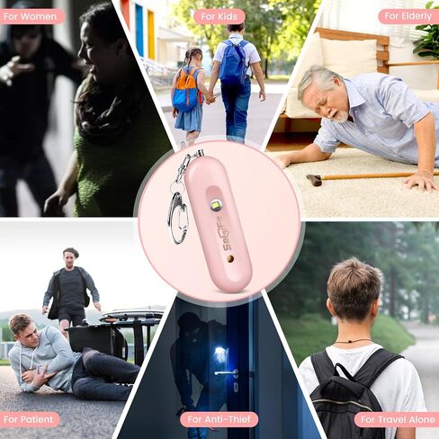 Personal Safety Alarm - Waterproof Rechargeable Security Alarm - 140dB Extra Loud Siren & Strobe Light - Self Defense Keychain - Gift for Women, Teenagers, College Girls, Seniors(Wisteria) in Saudi Arabia