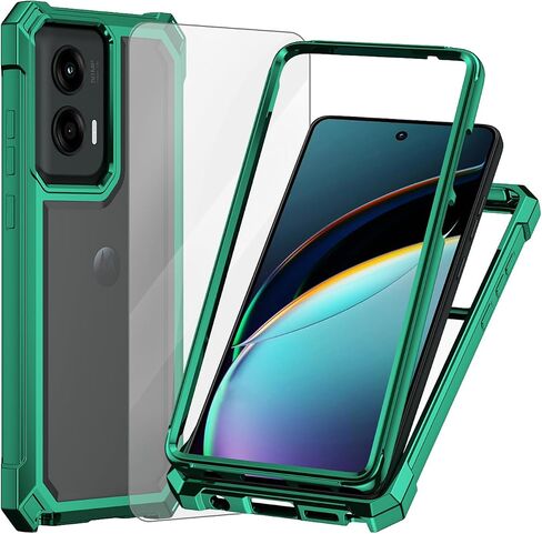 حافظة Ailiber لهاتف Motorola Moto G Stylus 5G 2024، شفافة [مضادة للاصفرار]، مع [واقي شاشة]، غطاء هاتف خلوي مزدوج الطبقات مقاوم للصدمات لهاتف Moto G Stylus 2024 5G-ذهبي in Kuwait