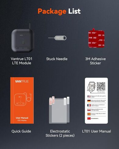 وحدة Vantrue LTE لجهاز S1 Pro، كاميرا داش N2X مع عرض مباشر عن بعد، سياج جغرافي وتنبيه، إخطار بالحوادث، تتبع موقع السيارة، تخزين سحابي 2G، تنبيه عن بعد، إدارة بطاقة SD، تحديث OTA in Kuwait