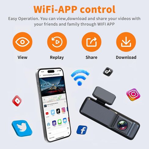 كاميرا قياس السيارة الأمامية والخلفية، كاميرا قياس 4K/2.5K للسيارات مع بطاقة SD سعة 64 جيجابايت، كاميرا داش كام واي فاي، زاوية واسعة 170 درجة، كاميرات قياس رؤية ليلية، كاميرا مزدوجة لوضع انتظار السيارات على مدار 24 ساعة، مستشعر G، تسجيل حلقي، دعم 256 جيجا in Kuwait