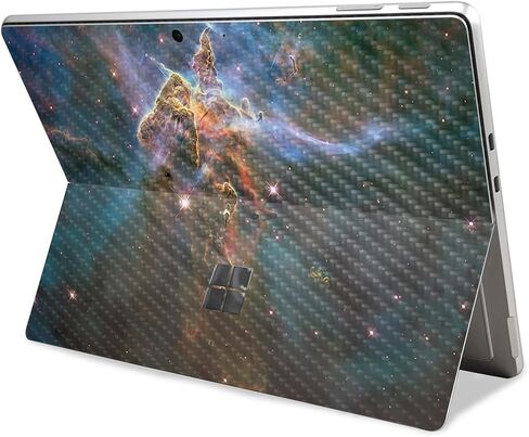 Carbon Fiber Tablet Skin Compatible with Microsoft Surface Pro 11 (2024) - Sunset Forest - Premium 3M Vinyl Protective Wrap Decal Cover - Easy to Apply | Crafted in The USA by MightySkins in Saudi Arabia