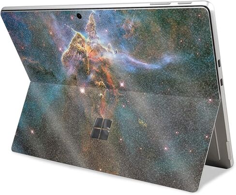 Carbon Fiber Tablet Skin Compatible with Microsoft Surface Pro 11 (2024) - Sunset Forest - Premium 3M Vinyl Protective Wrap Decal Cover - Easy to Apply | Crafted in The USA by MightySkins in Saudi Arabia