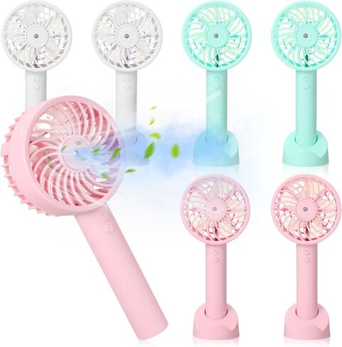 6 قطع من مروحة الرذاذ المحمولة المحمولة، مروحة صغيرة مع رذاذ الماء، 3 سرعات، مروحة رذاذ محمولة، مراوح شخصية قابلة لإعادة الشحن بالجملة، للتخييم في الأماكن المغلقة والسفر، البطارية غير متضمنة in Kuwait