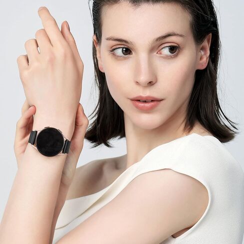 سوار ساعة شبكي معدني 18 ملم متوافق مع Garmin Venu 2s/ Venu 3S/Vivoactive 4s/Vivomove 3S/forernnner 255s، حزام بديل سريع الفك لـ Garmin Forerunner 255S/ 265S للنساء والرجال in Kuwait
