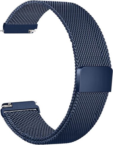 سوار ساعة شبكي معدني 18 ملم متوافق مع Garmin Venu 2s/ Venu 3S/Vivoactive 4s/Vivomove 3S/forernnner 255s، حزام بديل سريع الفك لـ Garmin Forerunner 255S/ 265S للنساء والرجال in Kuwait