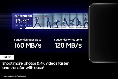 SAMSUNG PRO Plus microSD Memory Card + Adapter, 1TB MicroSDXC, Up to 180 MB/s, Full HD & 4K UHD, UHS-I, C10, U3, V30, A2 for Android Phones, Tablets, GoPRO, DJI Drone, MB-MD1T0SA/AM, 2024 in Saudi Arabia