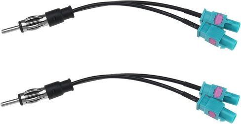 1PC DAB Splitter Adapter DIN Plug to Dual Fakra Plug Car Radio Antenna Splitter Cable Fakra Plug to DIN Plug Cable RG174 Compatible with Seat in Saudi Arabia