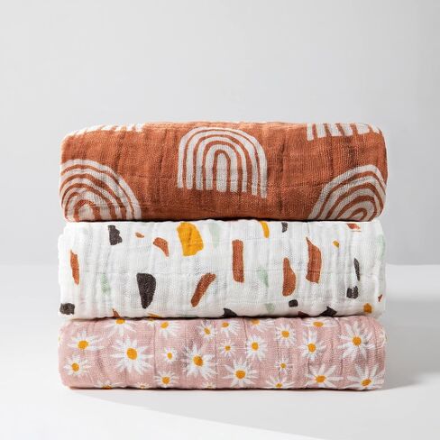 Babyletto 100% Organic Cotton All-Stages Midi Crib Sheet, GOTS-Certified, Fitted 360°, Ultra-Soft and Breathable Muslin - Dewdrop Blue in Kuwait