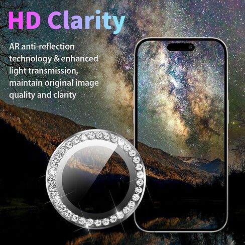 واقي عدسة الكاميرا لهاتف iPhone 14 Pro/iPhone 14 Pro Max، غطاء عدسة حلقية من سبائك الألومنيوم من الزجاج المقسى الفردي مع صينية تثبيت مناسبة لهاتف iPhone 14 Pro/14 Pro Max ذهبي in Kuwait