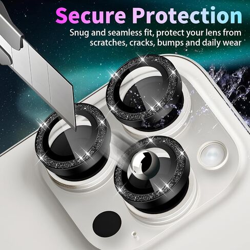 واقي عدسة الكاميرا لهاتف iPhone 14 Pro/iPhone 14 Pro Max، غطاء عدسة حلقية من سبائك الألومنيوم من الزجاج المقسى الفردي مع صينية تثبيت مناسبة لهاتف iPhone 14 Pro/14 Pro Max ذهبي in Kuwait