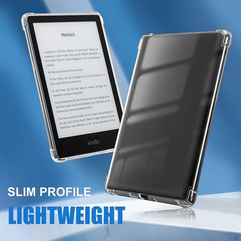 حافظة CoBak الشفافة لجهاز Kindle Paperwhite الجديد تمامًا الجيل الحادي عشر 2021 والإصدار المميز (6.8 بوصات) - غطاء خلفي من السيليكون خفيف الوزن ومقاوم للخدش، بلوري in Saudi Arabia