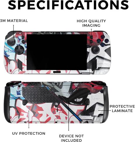 Skin Compatible with Asus ROG Ally X - Vintage American - Premium 3M Vinyl Protective Wrap Decal Cover - Easy to Apply | Crafted in The USA by MightySkins in Saudi Arabia