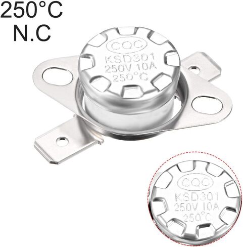 uxcell KSD301 Thermostat 165°C/329°F 10A Normal Closed N.C Adjust Snap Disc Temperature Switch for Microwave,Oven,Coffee Maker 5pcs in Kuwait