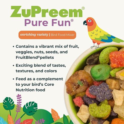 ZuPreem NutBlend Smart Pellets Bird Food for Parrots & Conures, 3.25 lb - Made in USA, Daily Nutrition, Vitamins, Minerals for African Greys, Senegals, Amazons, Eclectus, Cockatoos in Kuwait