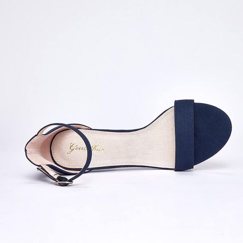 GENSHUO Women's 4-inch Chunky High Heel Sandals with Ankle Strap,Party Wedding Bridal Shoes in Saudi Arabia