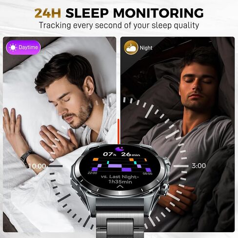 KE6 Smart Watch for Men with Call 1.43'' AMOLED Fitness Watch 178+ Sports Modes with Blood Oxygen Heart Rate 24H Sleep Monitor Weather Pedometer IP68 Waterproof Smartwatch for iPhone Samsung Phones in Saudi Arabia