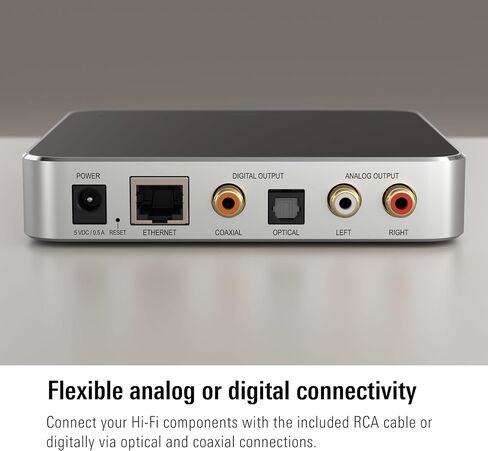 Eve Play - واجهة بث الصوت لـ AirPlay، الترقية إلى بث الصوت AirPlay، تعويض زمن الوصول، محول رقمي إلى تناظري، ثلاثة مخارج صوت، Apple Home، Ethernet، شبكة Wi-Fi بتردد 2.4/5 جيجاهرتز in Saudi Arabia