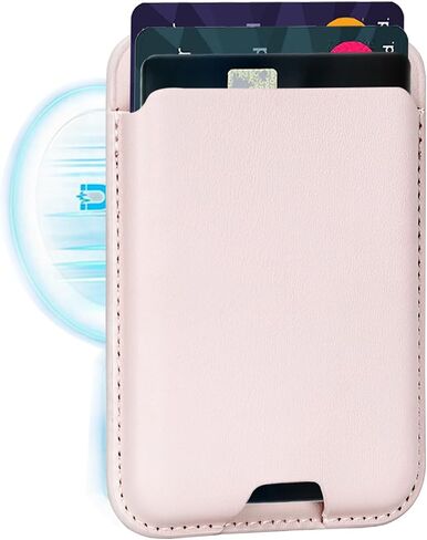uCOLOR Upgraded Magnetic Cell Phone Wallet Card Holder-Compatible with MagSafe for iPhone 16/15/14/13/12 Series, Leather Magnetic Phone Wallet for Back of Phone (Tortoise Shell) in Kuwait