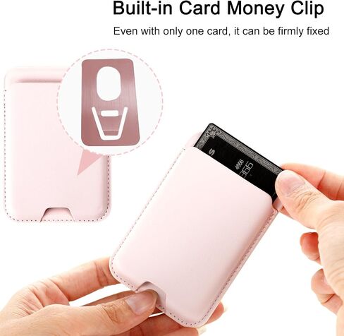 uCOLOR Upgraded Magnetic Cell Phone Wallet Card Holder-Compatible with MagSafe for iPhone 16/15/14/13/12 Series, Leather Magnetic Phone Wallet for Back of Phone (Tortoise Shell) in Kuwait