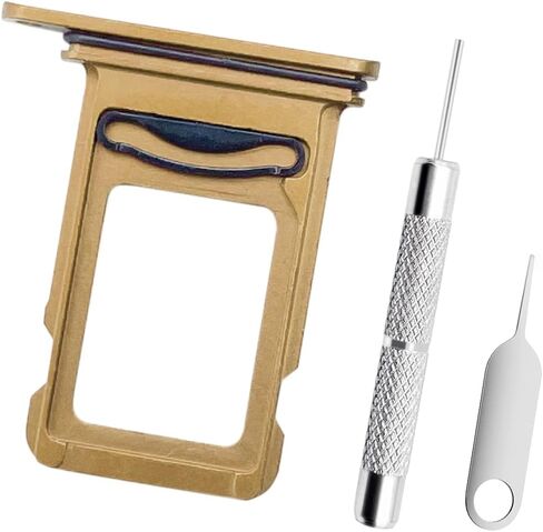 حامل صينية بديل لفتحة بطاقة Sim متوافق مع iPhone 11 2019، 6.1 بوصة، حامل علبة بطاقة SIM معدني مع حلقة حشية مطاطية مقاومة للماء، 1 دبوس إخراج Sim وقاذف فتاحة إبرة، أحمر in Kuwait