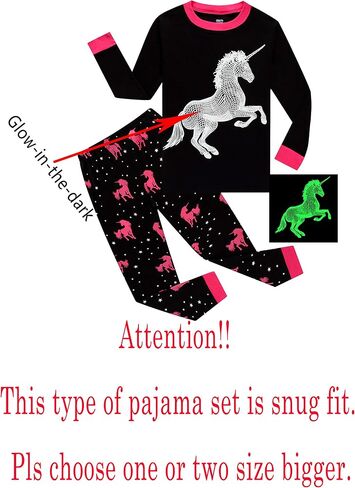 KikizYe Girls Pajamas Set Kids Long Sleeve PJs Cotton Jammies in Saudi Arabia
