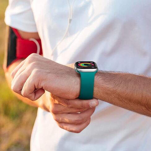 6 Pack Sport Band Compatible with Apple Watch Band 44mm 45mm 40mm 42mm 38mm 41mm 49mm Men Women, Soft Silicone Waterproof Replacement Strap for iWatch Bands Series 9 8 7 6 5 4 3 2 1 SE Ultra in Saudi Arabia