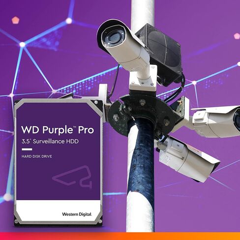 Western Digital 8TB WD Purple Pro Surveillance Internal Hard Drive HDD - SATA 6 Gb/s, 256 MB Cache, 3.5" - WD8002PURP in Saudi Arabia