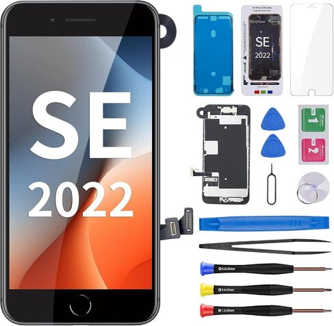 لاستبدال شاشة iPhone SE 3rd / 2nd ولجهاز iPhone 8 مع زر الصفحة الرئيسية 4.7 بوصة SE 2022 شاشة LCD SE3 3D تعمل باللمس مع مجموعة أدوات إصلاح كاملة لسماعة أذن الكاميرا الأمامية in Saudi Arabia