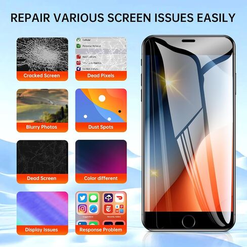 لاستبدال شاشة iPhone SE 3rd / 2nd ولجهاز iPhone 8 مع زر الصفحة الرئيسية 4.7 بوصة SE 2022 شاشة LCD SE3 3D تعمل باللمس مع مجموعة أدوات إصلاح كاملة لسماعة أذن الكاميرا الأمامية in Saudi Arabia