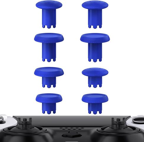 عصا إبهام قابلة للتبديل من eXtremeRate ThumbsGear لجهاز تحكم PS5 Edge، أغطية أعواد الإبهام التناظرية البديلة السوداء لجهاز تحكم PS5 Edge - 4 ارتفاعات و3 مقابض أسطح - بدون قاعدة عصا الإبهام in Kuwait