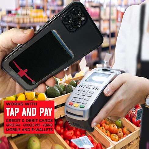 Phone Wallet - Adhesive Card Holder - Cell Phone Pouch - Stick on Lycra Pocket by Gecko - Carry Credit Cards and Cash in Saudi Arabia