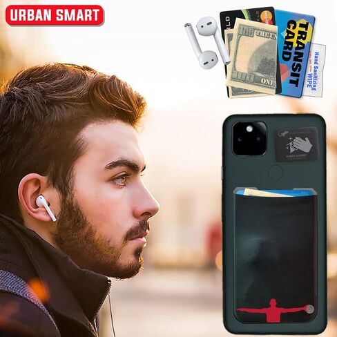 Phone Wallet - Adhesive Card Holder - Cell Phone Pouch - Stick on Lycra Pocket by Gecko - Carry Credit Cards and Cash in Saudi Arabia