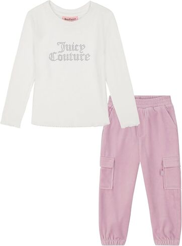 Juicy Couture baby-girls 2pc Velour Pant Set in Saudi Arabia