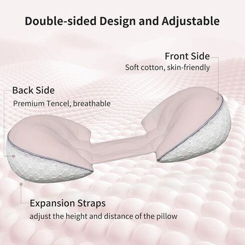 Pregnancy Pillows, PE Filling Body Pillow for Sleeping with Breathable Mesh Cover, Detachable and Adjustable Double-Sided Support for Back, HIPS, Legs and Belly Maternity Pillow (White) in Saudi Arabia