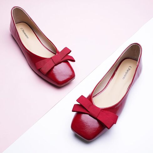 C.Paravano Women's Flats | Ballet Flats | Leopard Print Shoes | Square Toe | Flats for Women Dressy Comfortable in Saudi Arabia