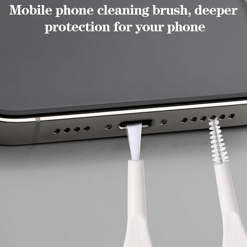 7PCS Dust Plug Set, Anti Dust Cover Charging Port Protector Cap with Cleaning Brush Compatible with USB Type-C Most Mobile Phone Devices(Black) in Saudi Arabia