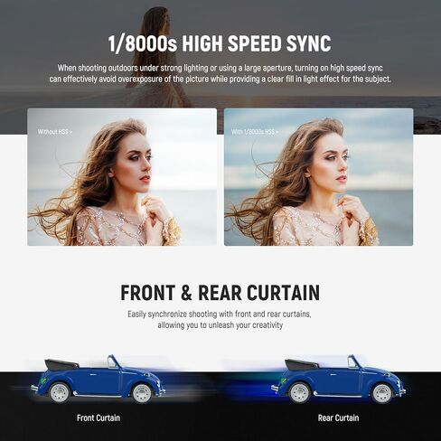 فلاش كاميرا NEEWER Z880-S 2.4G 76Ws TTL Speedlite متوافق مع Sony، واجهة مستخدم مطورة، مصباح تشكيل قابل للتعديل، مفتاح TTL/M سريع التبديل TCM، 1/8000s HSS 7.4V/2600mAh بطارية 480 فلاش طاقة كاملة in Saudi Arabia