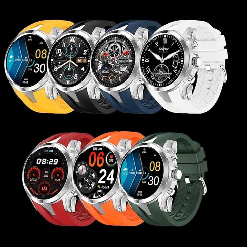 Men's Smart Watch(Answering/Making Calls), 1.43" AMOLED Screen, Heart Rate/Blood Oxygen/Sleep Monitor, Over 100 Sports Modes, IP68 Waterproof Fitness Watch, 10-Day Usage Time, for Android/iOS in Saudi Arabia