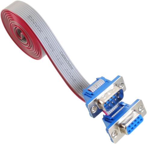 CablesOnline, 6-inches DB9 Male to DB9 Female 9-Conductor 28awg Straight-Through Serial RS232 Flat Ribbon Extension Cable, S-3F00 in Saudi Arabia