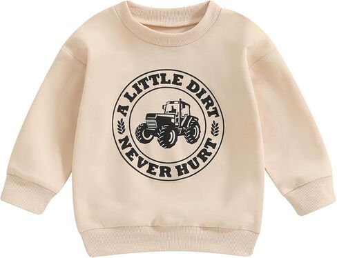 Toddler Baby Boy Sweatshirts Letter Embroidered Long Sleeve Baby Pullovers Tops Infant Fall Winter Casual Tops in Saudi Arabia
