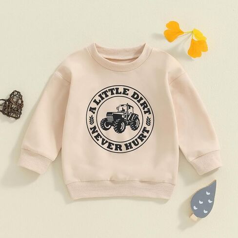 Toddler Baby Boy Sweatshirts Letter Embroidered Long Sleeve Baby Pullovers Tops Infant Fall Winter Casual Tops in Saudi Arabia