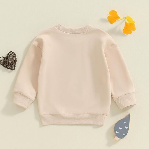 Toddler Baby Boy Sweatshirts Letter Embroidered Long Sleeve Baby Pullovers Tops Infant Fall Winter Casual Tops in Saudi Arabia
